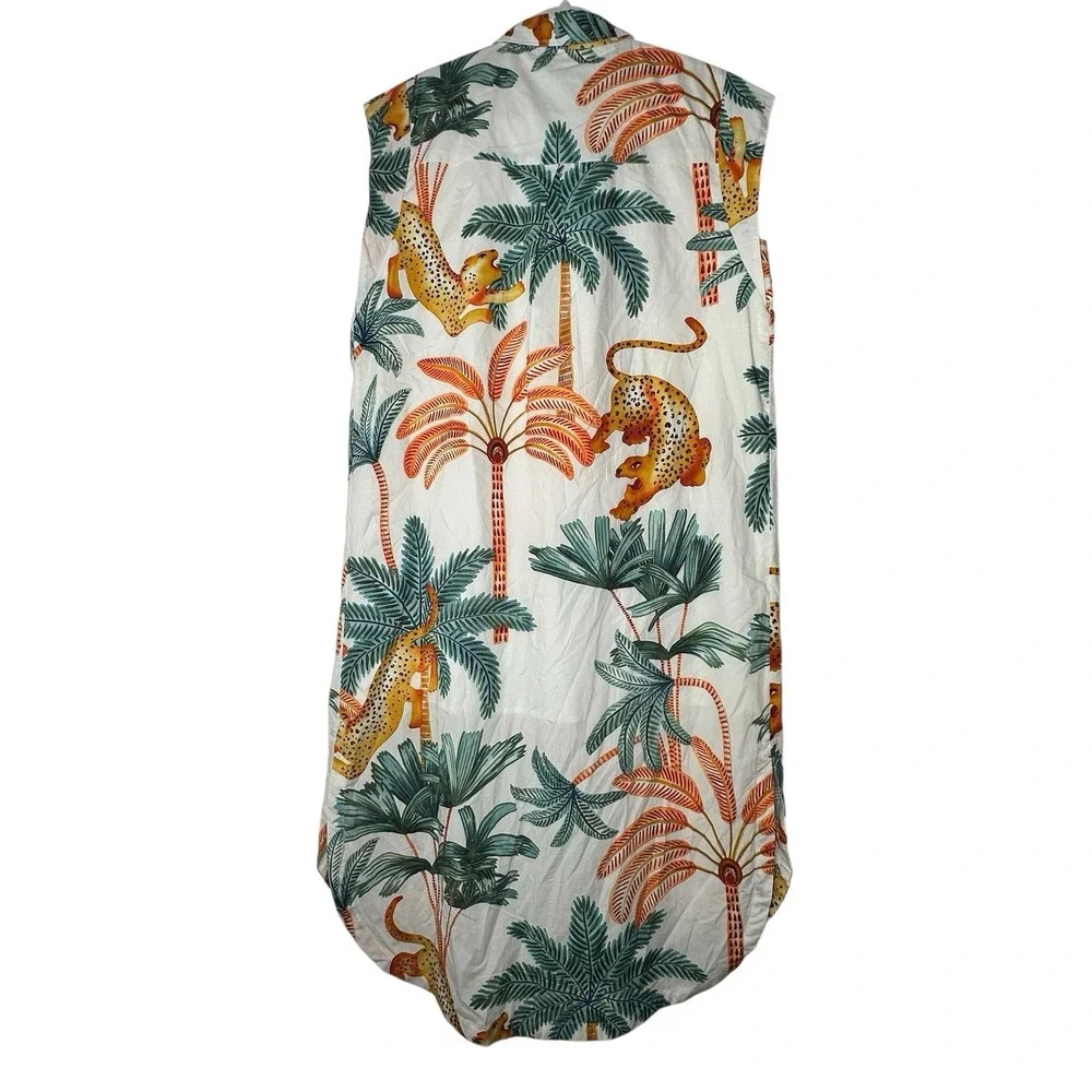 Maeve By Anthropologie Maxi Dress Women's Large Button-Front Tropical Resort - Picture 4 of 11